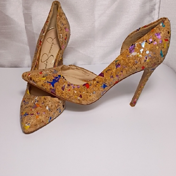 Jessica Simpson Multicolor Cork Heels - Picture 1 of 10